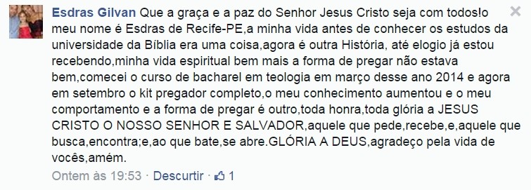 Depoimento Facebook 6